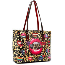 Load image into Gallery viewer, WILD LIPS 2 PIECE SET (Large Shopper Bag & Clutch)