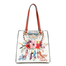 Load image into Gallery viewer, BOHEMIAN WHITE 2 PIECE SET (Shopper & Pouch)