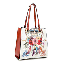 Load image into Gallery viewer, BOHEMIAN WHITE 2 PIECE SET (Shopper & Pouch)