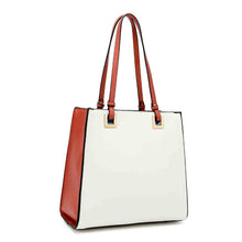 Load image into Gallery viewer, BOHEMIAN WHITE 2 PIECE SET (Shopper & Pouch)