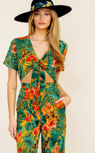 Load image into Gallery viewer, FLORAL GREEN JUMPSUIT
