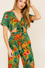 Load image into Gallery viewer, FLORAL GREEN JUMPSUIT
