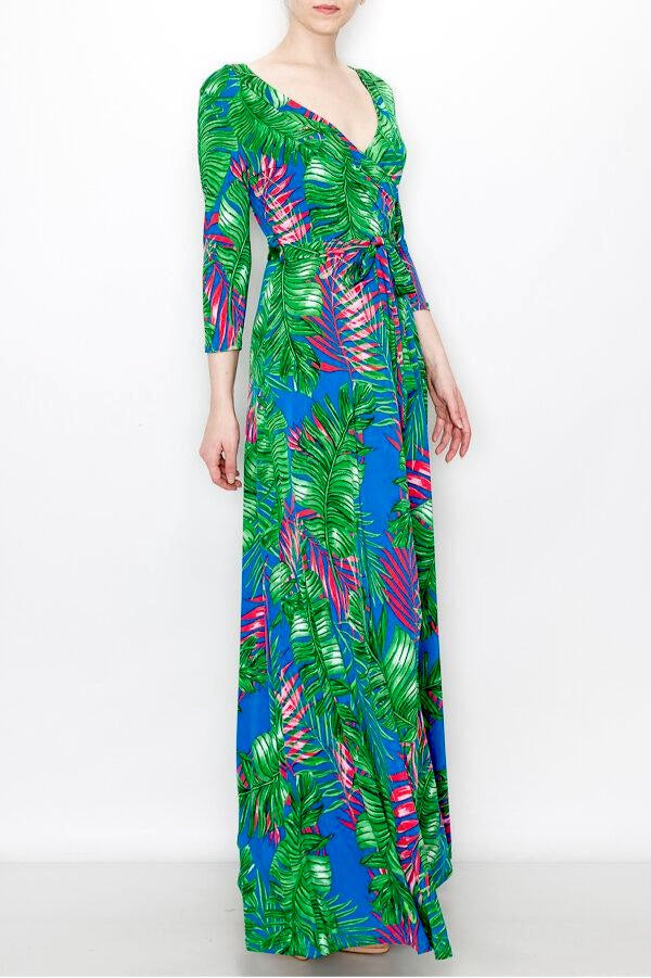slim fit dress slacks BLUE/ GREEN PRINT MAXI DRESS – Beautiflavor