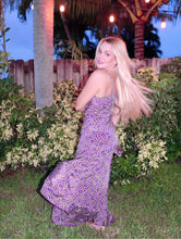 Load image into Gallery viewer, Purple green print MAXI DRESS
