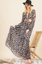 Load image into Gallery viewer, ANIMAL PRINT GRAY MAXI DRESS
