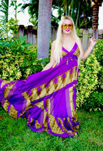 Load image into Gallery viewer, Purple &amp; Gold MAXI DRESS
