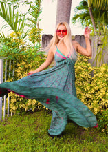 Load image into Gallery viewer, BLUE / GREEN Beach MAXI DRESS
