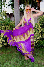 Load image into Gallery viewer, Purple &amp; Gold MAXI DRESS
