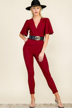 Load image into Gallery viewer, STRETCH JUMPSUIT / BURGUNDY
