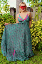 Load image into Gallery viewer, BLUE / GREEN Beach MAXI DRESS
