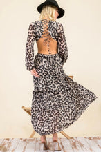 Load image into Gallery viewer, ANIMAL PRINT GRAY MAXI DRESS
