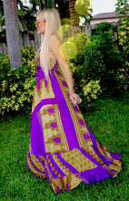 Load image into Gallery viewer, Purple &amp; Gold MAXI DRESS
